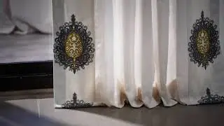 HPD Half Price Drapes Bordered Solid Cotton Curtains for Bedroom & Living Room
