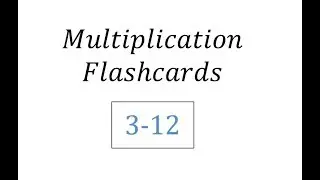 Multiplication Flashcards 3-12