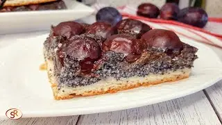 Бесподобный 🍰 ПИРОГ со СЛИВАМИ и МАКОВОЙ начинкой. Вкусный сливовый пирог к чаю. Рецепт пирога