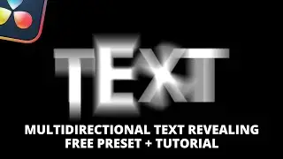 Multidirectional Text Revealing Effect | Free Preset Setting Files | DaVinci Resolve 18