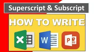 Superscript and Subscript in word , excel and PowerPoint | Superscript in excel | subscript in excel