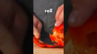 How to cut a Red Pepper #shorts