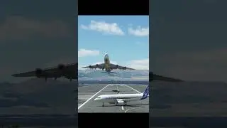 Boeing 747 Have to pull up just After Landing Due to A320 neo in the Runway