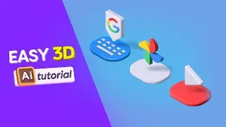 How to make 3D ICONS in Adobe Illustrator in seconds  |  Easy 3D