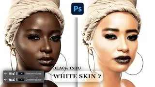 Black Skin Convert into a White Skin Using Generative Fill | Adobe Photoshop Beta Trick