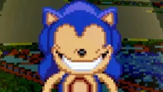 Sonic is all smiles ever since MetalSonic.exe appeared.