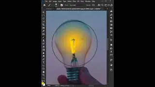 How to add glow light effect on bulb in Photoshop #short #edit