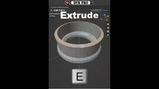 Blender Keyboard Shortcut ➦ Extrude .