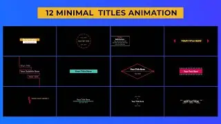 Minimal Titles Animation After Effects Template