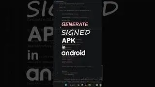 How to Generate Signed Bundle/apk in Android Studio | CodeWithSurya #shorts #android #apk