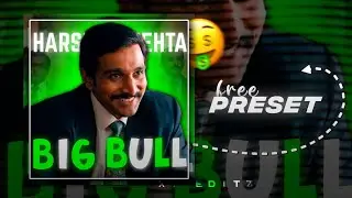 BIG BULL 💸👿 - HARSHAD MEHTA - Edit || Ae inspired edit alight motion preset || Alight Motion Edit