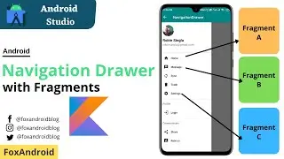 Navigation Drawer with Fragments using Kotlin || Android Studio Tutorial - 2021