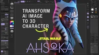 Transform AI Image to 3D Character in ZBrush | Ahsoka Tano Star Wars