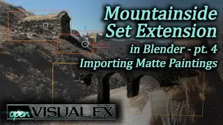 Mountainside Set Extension in Blender, part 4