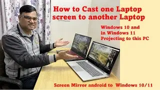 How to cast one laptop screen to another laptop |how to use a laptop as a monitor for another laptop