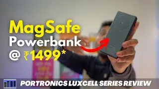 MagSafe Powerbank Under 1500 | Portronics Luxcell Series Powerbank Review | Portronics wireless 10k