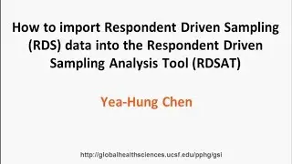 BSS Data Analysis - Importing RDS data into RDSAT