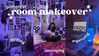 AESTHETIC ROOM MAKEOVER! thrifting furniture, decorating, & organizing (pinterest-inspired)