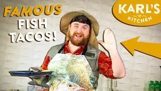 FRESH CAUGHT* Fish Tacos From Karl's Kitchen! Angler's Fish Taco Recipe