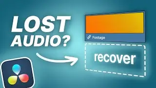 Recover Deleted Audio from Clip on Timeline | Match Frame in Davinci Resolve