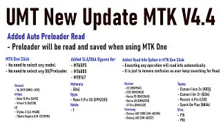 UMT MTK V4.4 New Big Update Lots Of New Models Added In MTK One Click