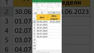 Как по дате в Excel определить день недели