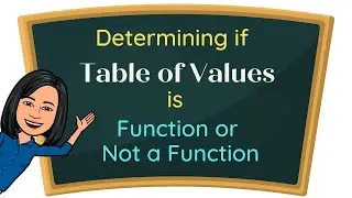 Function or Not (Table of Values)