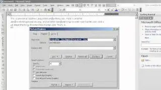Using Word to find email addresses