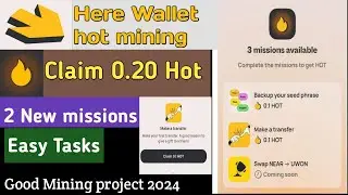 How to Mine HOT Coins Complete Guide. New mission claim 0.2 Hot instantly. New Update HERE Wallet.