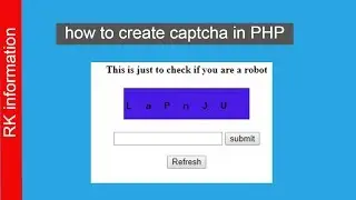 how to create captcha in PHP