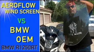 AEROFLOW VS BMW OEM WINDSCREEN - BMW R1250RT #motorcycle #bmwmotorrad #bmwr1250rt