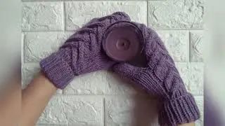 Варежки спицами с анатомическим пальцем ❤