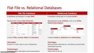 Flat File vs Relational Database Models