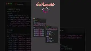 🔄 Stunning CSS3 Loader Animation with JavaScript! 🚀||