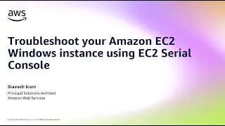 Troubleshoot your Amazon EC2 Windows instance using the EC2 Serial Console | Amazon Web Services