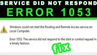 Error 1053: The service did not respond to the start or control | Windows 10