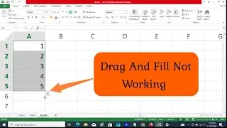 Drag and Drop Option in Microsoft Excel Not Working | Drag Fill Not Working #excel