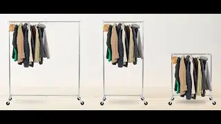 Tatkraft Urban - Adjustable Clothes Rail with Industrial Grade Locking Wheels, 100kg Capacity