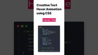 Text Hover Animation using CSS | #shorts