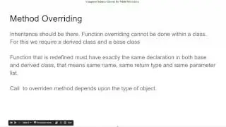 Method Overriding in C++