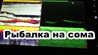 Рыбалка на квок . ночные монстры на эхолоте Lowrance Elite 9Ti2. Рыбалка на сома на реке.