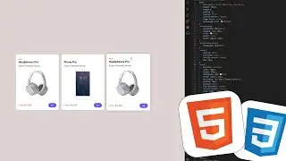 ASMR Programming Modern Product Cards Using Only CSS - No Talking Tutorial