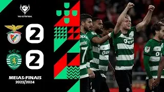 SL Benfica vs. Sporting CP 2-2 Highlights | Semi-finals | Taça de Portugal 2023/24