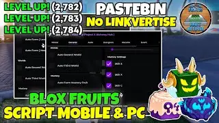 Blox Fruits Script Pastebin Mobile | Auto Farm + Sea Event + Bounty | No Key - (2024)