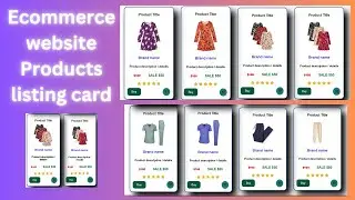 how to create product listing card of ecommerce website in html CSS