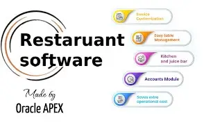 Restaurant Software | Table Booking | Account Module | Oracle APEX