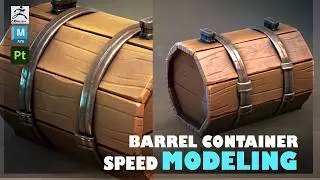 Stylized Barrel Container with Autodesk Maya 2025, Zbrush, and Substance Painter