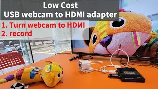 Super Low cost USB webcam to TV adapter !! record & HDMI output