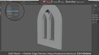 Autodesk Maya 2019 tutorial  gothic window