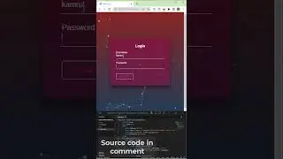 Login Form Design With Particle JS Animation